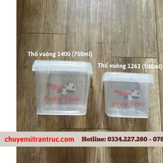 Thố nhựa vuông 1263-500ml