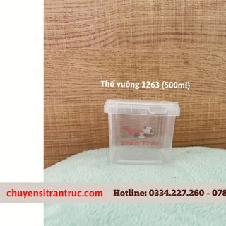 Thố nhựa vuông 1263-500ml