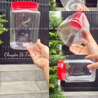 Hũ nhựa nắp đỏ E105 -1700ml