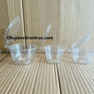Hủ Nhựa Đựng Sốt Nắp liền 2oz, 2.5oz, 4oz
