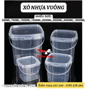 Xô nhựa vuông 4 lít