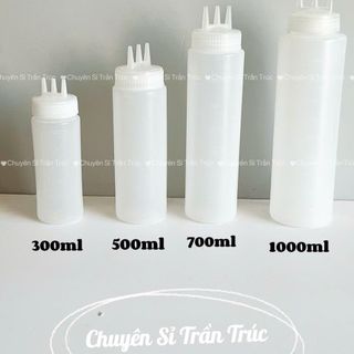 Chai nhựa 3 vòi 300ml, 500ml, 700ml,1000ml