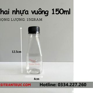 Chai nhựa vuông 150ml