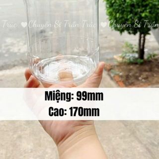 Hũ nhựa T180 -1500ml kèm nắp nhựa vàng đồng