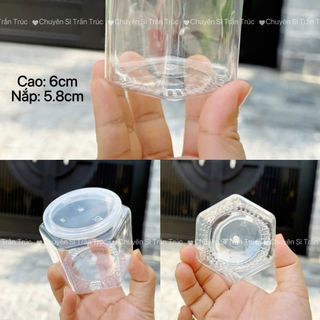Hũ nhựa sữa chua lục giác 180ml