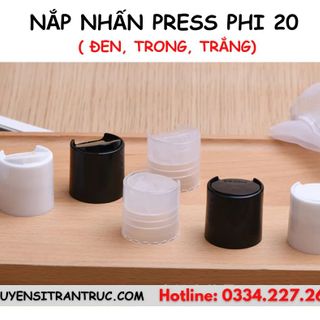 Nắp nhựa bật press phi 20