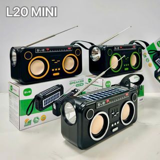 LOA ĐÀI, ĐÈN PIN, NẠP NĂNG LƯỢNG MẶT TRỜI L20 mini