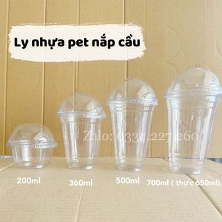 50 Ly Nhựa PET Nắp Cầu 200ml/360ml/500ml/700ml