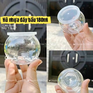 Hũ nhựa sữa chua tròn bầu 180ml