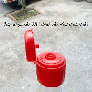 Nắp nhựa bật phi 28 cổ cao cho chai thủy tinh (Hàng order)