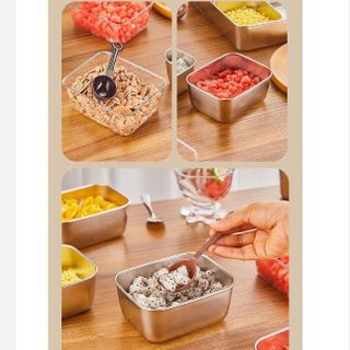 Khay đựng topping inox 8 ngăn