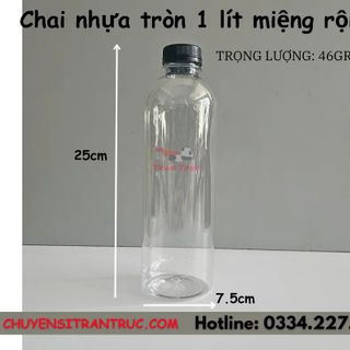 Chai Nhựa PET 1000ml Cổ Rộng