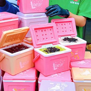 Thùng đá Bibi 1.5L mini giữ nhiệt có quai cầm