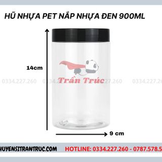 Hũ nhựa PET nắp nhựa 900ml