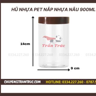 Hũ nhựa PET nắp nhựa 900ml