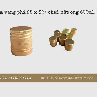 Nắp Nhôm Vàng Phi 28x32 (HÀNG ORDER)