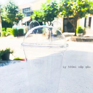 Ly nhựa pet 500ml nắp gấu
