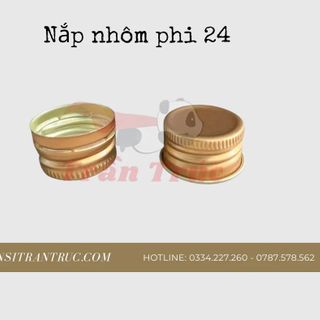 Nắp nhôm vàng phi 24mm