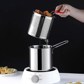 BỘ NỒI CHIÊN NGẬP DẦU INOX KÈM LƯỚI LỌC