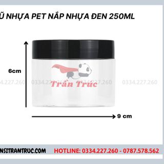 Hũ nhựa 250ml nắp nhựa