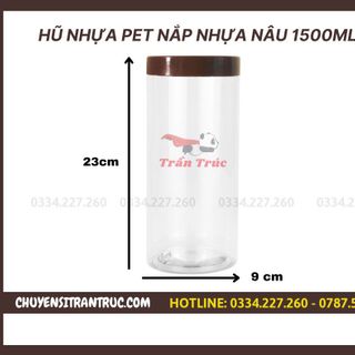 Hũ nhựa PET nắp nhựa 1500ml