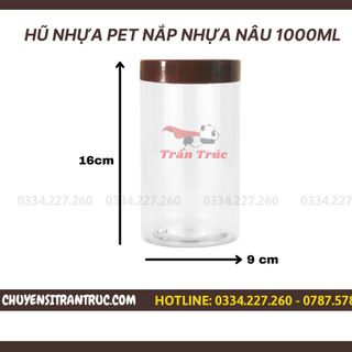 Hũ nhựa nắp nhựa 1000ml