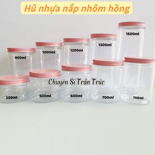 Hũ Nhựa PET Nắp Nhôm Hồng