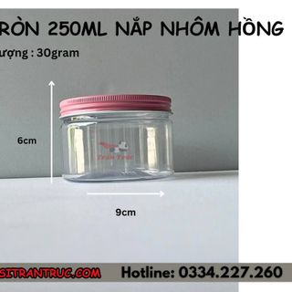 Hũ Nhựa PET Nắp Nhôm 250ml