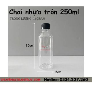 Chai nhựa tròn 250ml