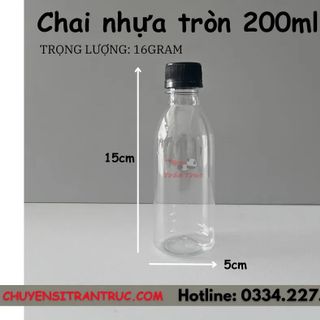 Chai nhựa tròn 200ml