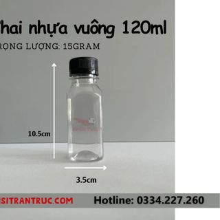 Chai Nhựa Vuông 120ml