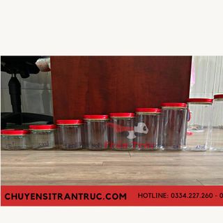 Hũ Nhựa PET Nắp Nhôm Đỏ