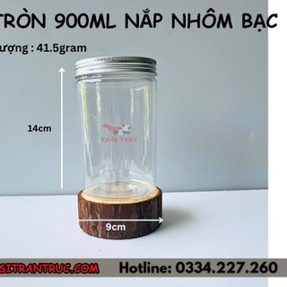 Hũ Nhựa PET Nắp Nhôm 900ml