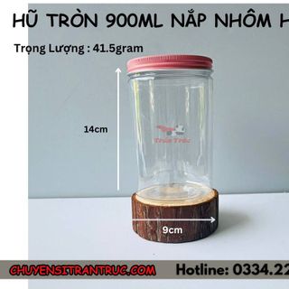 Hũ Nhựa PET Nắp Nhôm 900ml