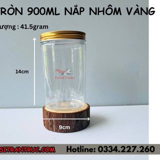 Hũ Nhựa PET Nắp Nhôm 900ml