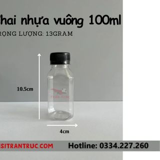 Chai nhựa vuông 100ml