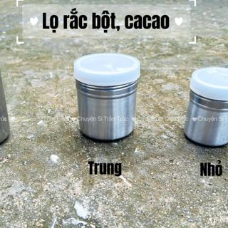Lọ rắc bột, cacao bằng inox ( nhỏ, trung, lớn(