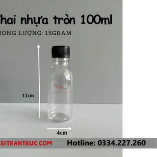 Chai nhựa tròn 100ml