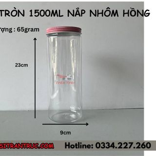 Hũ Nhựa PET Nắp Nhôm 1500ml