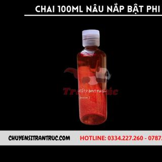 Chai nhựa PET 100ml chuyên đựng mỹ phẩm nắp bật