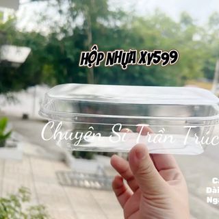 Hộp nhựa XY599 đựng bánh lạnh tiramisu, mousse