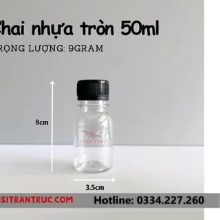 Chai Nhựa Tròn 50ml