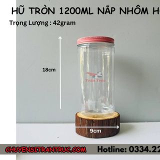 Hũ Nhựa PET Nắp Nhôm 1200ml