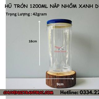 Hũ Nhựa PET Nắp Nhôm 1200ml