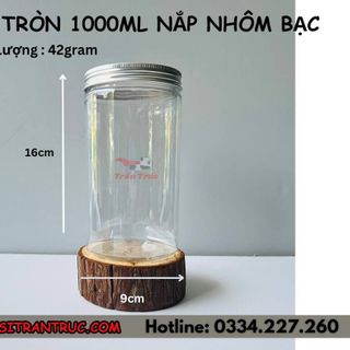 Hũ Nhựa PET Nắp Nhôm 1000ml