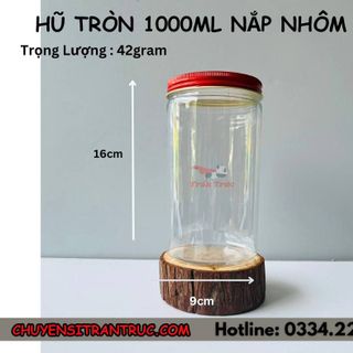 Hũ Nhựa PET Nắp Nhôm 1000ml