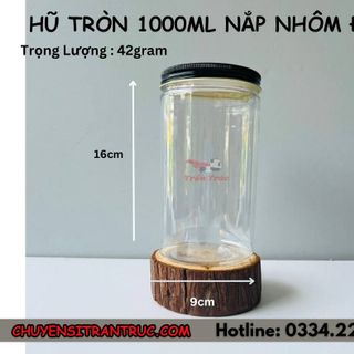 Hũ Nhựa PET Nắp Nhôm 1000ml