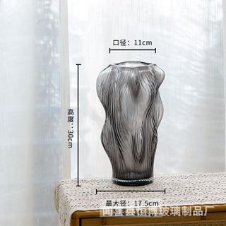 Bình Hoa , Lọ Hoa Thủy Tinh Màu Cẩm Thạch 30cm ( THÙNG 6c )