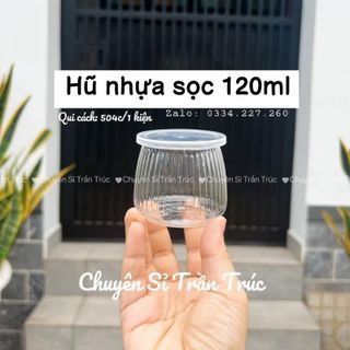 Hũ nhựa sữa chua sọc 120ml, hũ nhựa khía 120ml