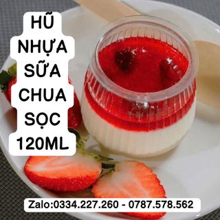 Hũ nhựa sữa chua sọc 120ml, hũ nhựa khía 120ml